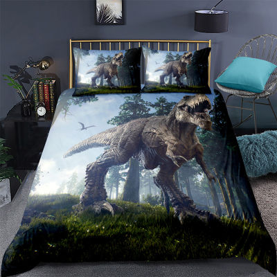 3d bed linen bed bedding jurassic dinosaur series 23 piece set children full size bedding teen t-rex quilt single queen set