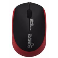 MOS เมาส์ไร้สาย SIGNO เม้าส์ไร้สาย รุ่น WM-130BR (Black/Red) Wireless Optical Mouse เมาส์บลูทูธ  Mouse Wireless