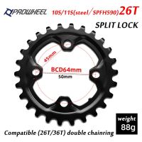 PROWHEEL 64/104BCD Chainwheel MTB Double chainring 26T 28T 36T 38T Mountain Bike crankset Aluminum/Steel Cycling Parts