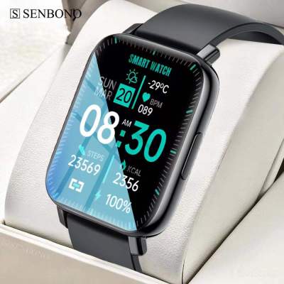 SENBONO 2022ใหม่ Smart Watch ผู้ชาย HD เต็มสัมผัส IP68กันน้ำติดตามการออกกำลังกาย24กีฬา Smart Watch ผู้ชายผู้หญิงสำหรับ IOS