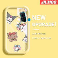 เคส JIUMOO สำหรับ VIVO Y30 Y30i Y50การ์ตูนหมีน้อยน่ารักและกระต่ายน้อย Softcase น่ารักกรอบเคสใส่ Tpu กล้องเคสกันกระแทก