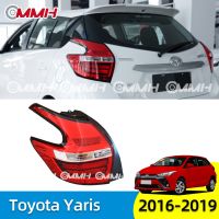 Toyota Yaris (2016-2019) LED เสื้อ​ไฟท้าย ไฟท้าย​แต่ง ไฟท้ายไฟเบรค​ ไฟเลี้ยว Taillamp Taillight ไฟท้าย​ พร้อมทับทิม ไฟท้ายกันชนหลังสําหรับ​ ทับทิมในฝาท้ายไฟท้าย  ไฟเบรก ไฟสัญญาณเตือน