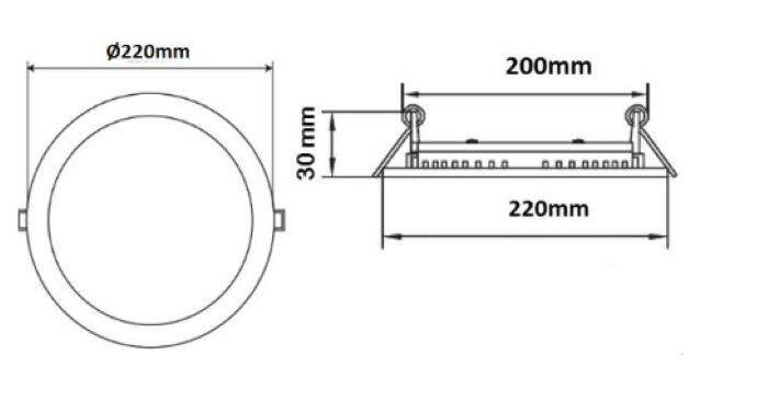 ไฟเพดาน-ไฟดาวน์ไลท์-ไฟแอลอีดี-led-พาแนล-ดาวน์ไลท์-ไฟกลม-ฝั้งฝ้า-ดาวน์ไลท์ฝั้งฝ้า-sweeo-24w-24วัตต์