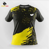 Mens T-shirt Quick Dry Women Training Badminton Uniforms Table Tennis Clothes Printing T shirt Boy Breathable Sport Wear