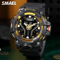 「Dark blue watch」 SMAEL Black GoldWatches MenMilitary SportTime DisplayWristwatch With Date Chronograph 8075