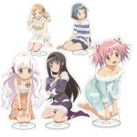 Puella Magi Madoka Magica ตุ๊กตารูปอะนิเมะ KYUBEY KYOKO SAYAKA HOMURA NAGISA อะคริลิค Figura ขาตั้งคอสเพลย์ของเล่นของขวัญ