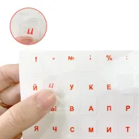 Russian Transparent Keyboard Stickers Language Alphabet Black White Label for Computer PC Dust Protection Laptop Accessories