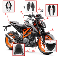 LSR สำหรับ KTM แผง Duke390 Inection กรอบชุดป้องกันสำหรับ Duke 390 2017-2022 2021 2020รถจักรยานยนต์ Fairings อุปกรณ์ S23