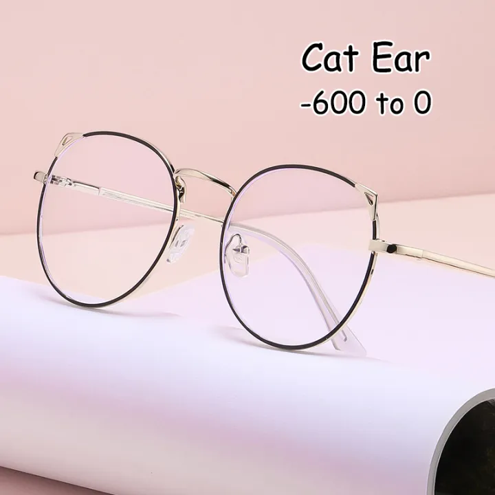 Cat Ear Girl Glasses student Myopia Glasses Women Ultra Light Optical glasses Eyeglasses 600 to