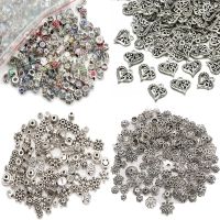 Wholesale Metal Beads Lots Tibet Silver Spacer Beads for Jewelry Making European Bracelet DIY Craft Findings Christmas Charms