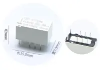 10รีเลย์ HFD3-05V 12โวลต์24V-S สองกลุ่มแปลง0.5A 8ขาสามารถแทนที่ TX G6S