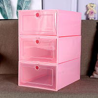 6pcset Can Be Superimposed Combination Shoe Cabinet Transparent Shoe Box Storage Shoe Boxes Thickened Dustproof Shoes Organizer