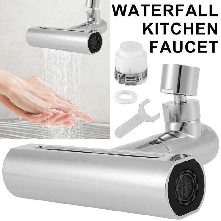 Waterfall Kitchen Faucet 360° Swivel Water Tap PullOut High Pressure