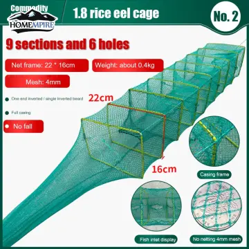 AUTES Portable Crab Fish Trap Nets, Foldable Bait Fishing Traps Cast Cage  Mesh Automatic for Catching Small Fish Eels Crab Lobster Minnows Shrimp