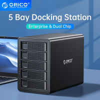 ORICO 35 Series 5 Bay HDD Docking Station 80TB พร้อม Dual Chip 150W ฮาร์ดไดรฟ์ในตัวสำหรับ2.5 3.5นิ้วฮาร์ดไดรฟ์