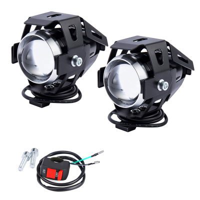 2PCS Motorcycle Headlights U5 Led Moto Light Headlamp Motorbike Auxiliary Lamp 12V Fog Spotlights Universal Car Accessories