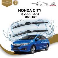 ก้านปัดน้ำฝนรถยนต์ ใบปัดน้ำฝน HONDA  CITY  ปี 2008-2014 ขนาด 24 นิ้ว , 14 นิ้ว  (รุ่น 2 หัวล็อค U-HOOK)