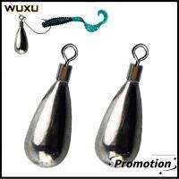 WUXU ร้อน Tear Drop Shot Weights Quick Release Casting Hook Connector ตกปลาทังสเตน Line Sinkers Sinker