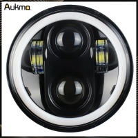 WUKMA 5 3/4ไฟฟน้าLedสำหรับSportster 1200 883 Dyna 5.75นิ้วLedไฟหน้าส่องรัศมีโปรเจคเตอร์สำหรับรถจักรยานยนต์