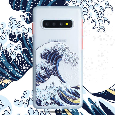 ~ Ukiyoe เคสโทรศัพท์มือถือ พลาสติกแข็ง ผิวด้าน กันกระแทก ลายคลื่นคานางาวะ สไตล์ญี่ปุ่น สําหรับ Samsung Galaxy S8 S9 S10 S20 Plus S10e S20 Ultra Note 8 9 10 20