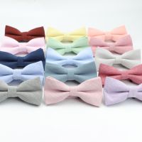 【cw】 Color Bow Tie Cotton Bowtie Necktie Soft Colorful Pattern Ties