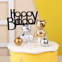 KOTA เทียนวันเกิดรูปหมี เทียนวันเกิด เทียนปักเค้ก เทียนวันเกิดแฟนซี happy Birthday ปาร์ตี้วันเกิด พร้อมส่งในไทย
