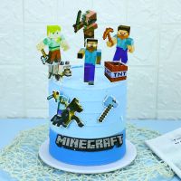 Minecraft Series ป้ายปักหน้าเค้กวันเกิด ลาย happy birthday สําหรับตกแต่งปาร์ตี้วันเกิดเด็กผู้ชาย