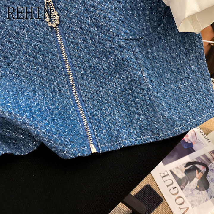 rehin-การออกแบบที่ไม่เหมือนใครเสื้อโปโลมีปกสไตล์ฝรั่งเศสชั้นนำของผู้หญิงที่มีแขนพองเสื้อสตรีแฟชั่นไฮเอนด์