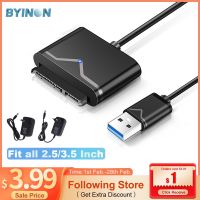 Byinon USB 3.0 To SATA 3 Adapter USB3.0 Converter Cable For 2.5/3.5 Inch HDD SSD Hard Drive External Adapter cabo sata adaptador