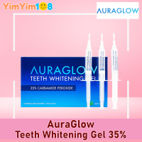 AuraGlow Teeth Whitening Gel Syringe Refill Pack, 35% Carbamide Peroxide, (3) 5ml Syringes