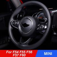 Car Steering Wheel Cover Shell Carbon Fiber Sticker For Mini Cooper One S JCW Clubman F54 F55 F56 F60 Countryman Accessories