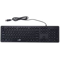 LDKAI K19 Punk Keyboard, Round Keycap Mute Wired Office Keyboard Suitable for Home and Office