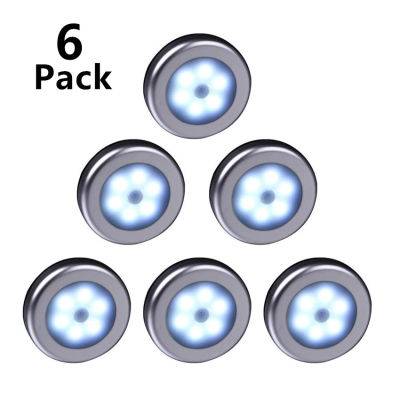 6 LED Motion Sensor Night Lights PIR Infrared Wall Lamp Auto On and Off For Home Bedroom Bedside Stair Cabinet Light Room Lamp