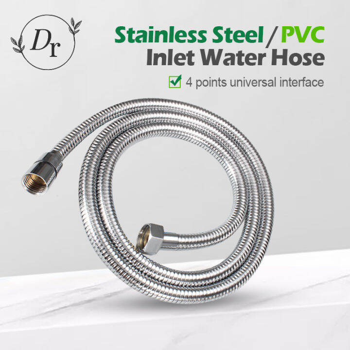【DR】Bidet Hose 60Inches1.5Meter Extra Long Flexible Stainless Steel