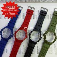 {Miracle Watch Store} G-Shock อะไหล่กรอบ AW590 AW591 AWG-M100 AWR-M100ฯลฯสีดำสีแดงสีเขียวสีน้ำเงิน