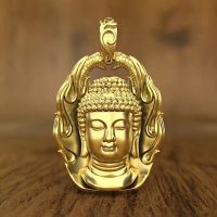 ZZOOI New Design Retro Buddha Pendant Mens Necklace Chinese Style Domineering Pendant Jewelry Accessories