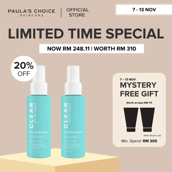 Paula's Choice Clear Acne Body Spray 2 BHA Salicylic Acid Lazada