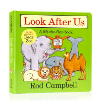 Look after us cardboard flip book English original picture book take care of our endangered animal protection dear zoo and author zoo rod Campbell childrens English Enlightenment toy book environmental protection theme