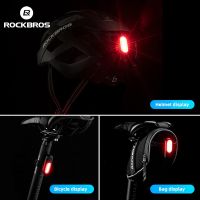 ┋✺☒ ROCKBROS Bicycle Rear Light USB Rechargeable Cycling Light Warning Rainproof 5 Model Light Bike Accessories Bicycle Taillight