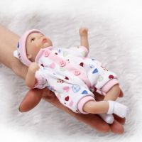 hot！【DT】∏✑  8  20cm little doll Silicone Vinyl Reborn Dolls Babies Lifelike Real Baby Bebe Boy Brinquedos bonecas