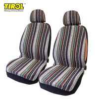 T25941b Tirol 4ชิ้นผ้าคลุมเก้าอี้หน้าเบาะรองศีรษะถอดได้ที่รองเบาะรถยนต์สำหรับสัตว์เลี้ยงลายขวางแห่งชาติเหมาะสำหรับรถเก๋ง