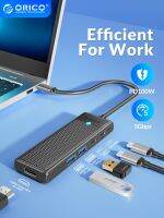 ORICO USB C HUB Type-C Docking Station to HDMI-com USB 3.0 Adapter 4K30Hz PD100W Card Read Splitter for MacBook iPad Pro Huawei