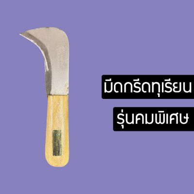 มีดกรีดทุเรียนปลายโค้ง ใบมีดหนา แข็งแรง สำหรับใช้ปอกเปลือกทุเรียน ใบมีดทำด้วยเหล็กหนา Durian Peeler Knife (YMIBDFYBDYD8760786876560)87876087606