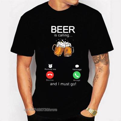 Beer Is Calling And I Must Go Phone Calling Screen Beer T Shirt Beer Day T Shirt Funny T Shirt Custom Tees Brand Teeshirt