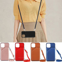 DDONG เคส Crossbody กระเป๋าสตางค์หนังสำหรับ iPhone 13 12 14 11 Pro Max XR X SE2022 8 7 Plus เคสครอบโทรศัพท์ช่องเสียบการ์ดสองหน้า