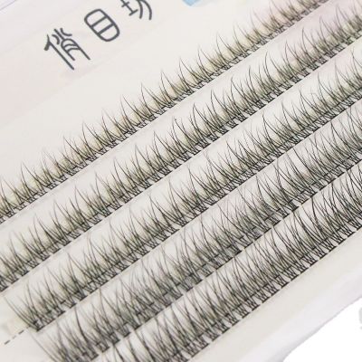 [COD] Qiaomufang fishtail hair five rows mixed swallowtail false eyelashes female natural lifelike segmented C warped