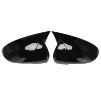 Car Ox Horn Rearview Side Glass Mirror Cover Trim Frame Side Mirror Caps for 2015-2020