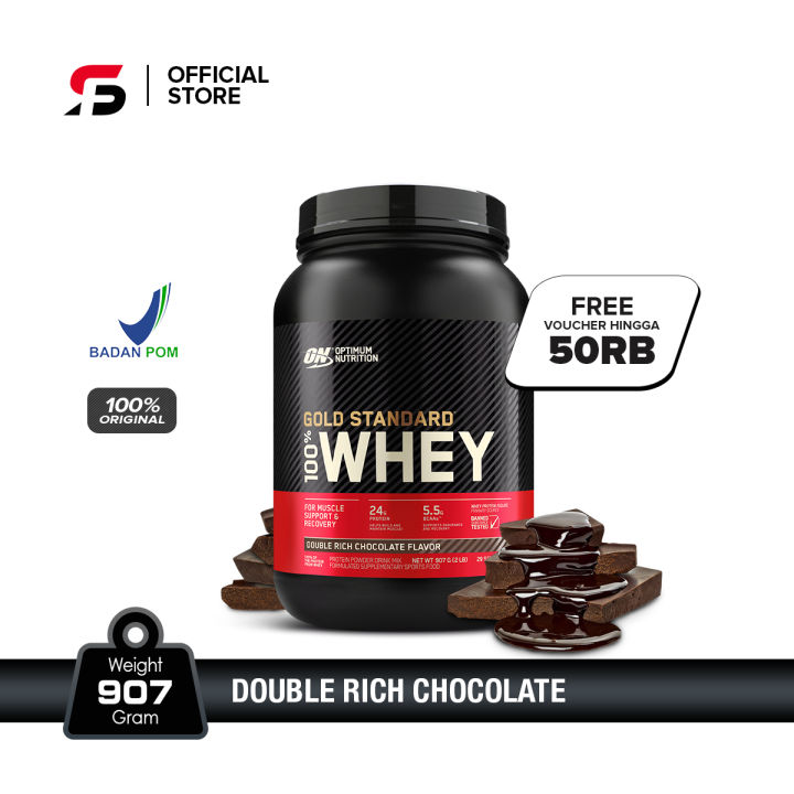 Optimum Nutrition 100% Whey Gold Standard 2LB Double Rich Chocolate ...