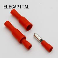 Hot 50 X Red Male Female Bullet Connector Crimp Terminals Wiring