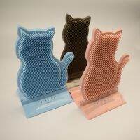 Cat Self Groomer Wear Resistance PE Cat Shape Face Massager คันกระดานพร้อม Catnip